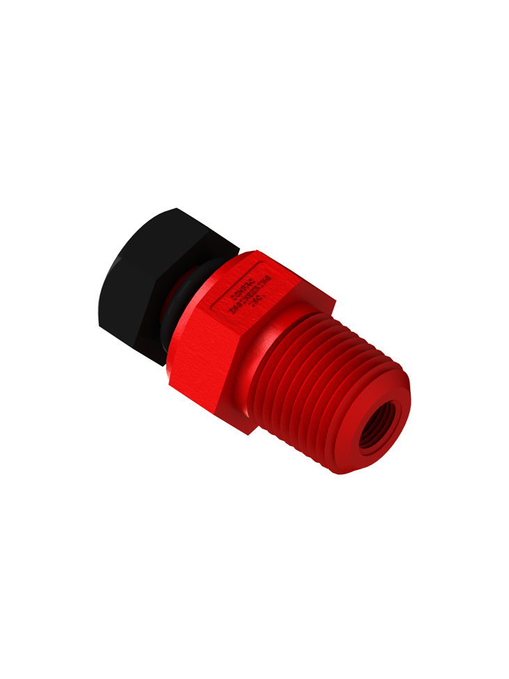 10-703-BH-AC Three-Way Bulkhead Fitting