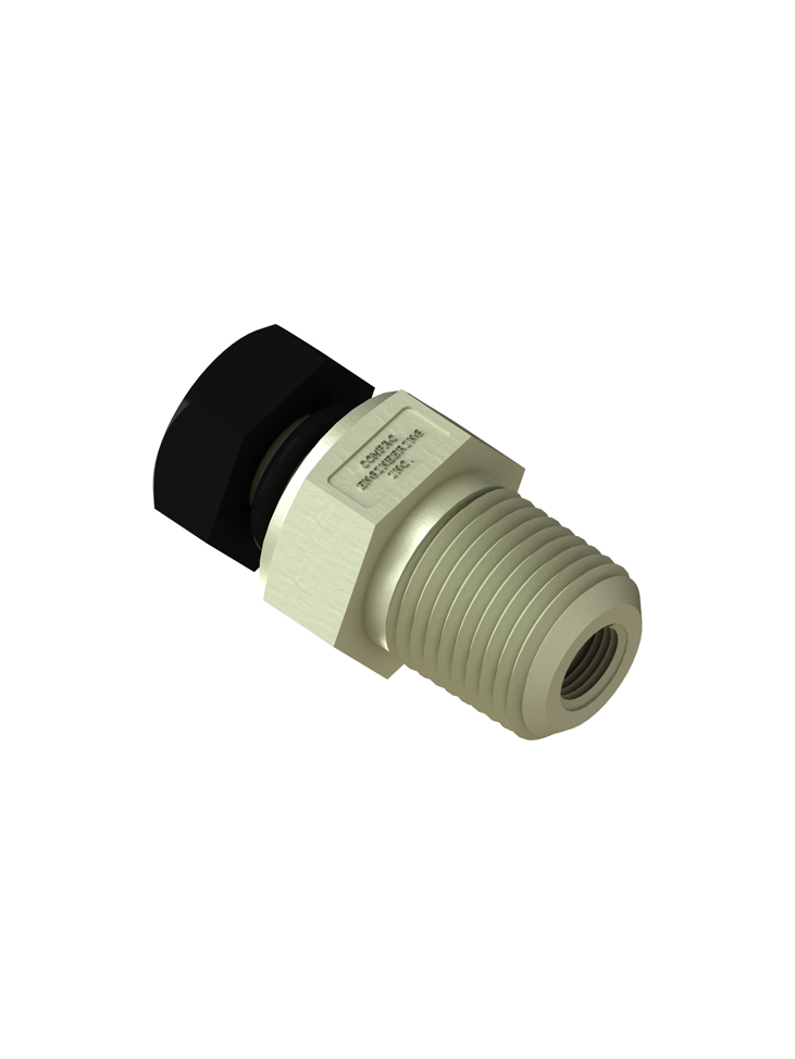 10-703-BH-KR Three-Way Bulkhead Fitting