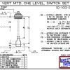 Diagram - 10-103-SS-PP 2" NPT Vertical Mounted One Level Extended Stem Shielded Level Switch Set (Polypropylene) features a 1-1/4" NPT wiring receptacle providing a weather tight chamber for wire splices, a 2" NPT adapter, extended stem hardware and a slo