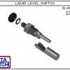Exploded view - 15-650-KR Liquid Level Switch is the "Quintessential" side mounted level switch. 15-650 level switches are made up of two cleverly sculptured, injection molded sections. A housing section, containing a sealed in glass magnetic switch and a