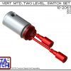 10-206-AC Multi Level Switch 2" NPT Relay Housing Vertical Mounted Two Level extended Stem Shielded level switch Set (Acetal). 1-1/4" NPT Relay Housing featured in this multi level switch set provides a liquid tight chamber for your control relay o