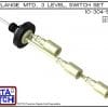 10-304-SS-KR Multi Level Switch Flange Vertical Mounted Shielded Three Level Switch Set (Kynar) features a 1-1/4" NPT wiring receptacle providing a weather tight chamber for wire splices, slosh shields and our unique flange nuts.Kynar Liquid Level Switch