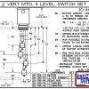 Diagram - 10-406-AC 2" NPT Relay Housing Vertical Mounted Four Level extended Stem Shielded Multi Level Switch Set. 1-1/4" NPT Relay Housing featured in this multi level switch set provides a liquid tight chamber for your control relay or wire splices and