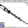 Exploded View - 10-406-AC 2" NPT Relay Housing Vertical Mounted Four Level extended Stem Shielded Multi Level Switch Set. 1-1/4" NPT Relay Housing featured in this multi level switch set provides a liquid tight chamber for your control relay or wire splic