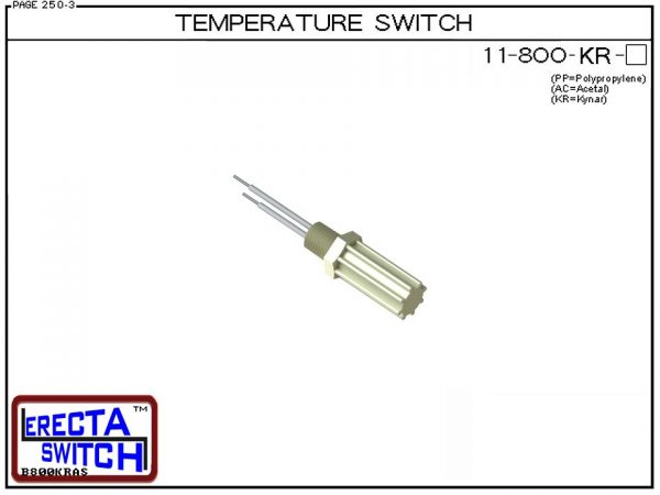 11-800-KR Bimetallic Temperature Switches (PVDF Kynar) - OEM 10 Pack -0
