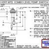 10-203T-PP 2" Vertical Mounted Combination Level Switch / Temperature Switch Set (Polypropylene) - OEM 10 Pack -5336