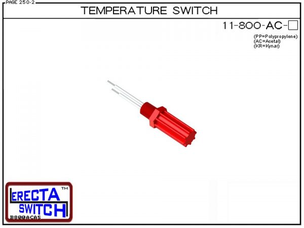 11-800-AC Bimetallic Temperature Switch (Acetal) - OEM 10 Pack -0