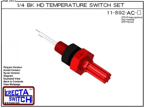 11-892-AC 1/4 Bulkhead Temperature Switch Set (Acetal)-0