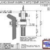 11-895-KR Bimetal 1/4 Bulkhead / Snap-In Bracket Mounted Temperature Switch Set (PVDF Kynar)-5711
