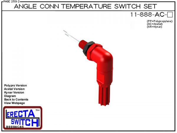 11-888-AC Bimetal Angle Connector Mounted Temperature Switch Set (Acetal) - OEM 10 Pack -0