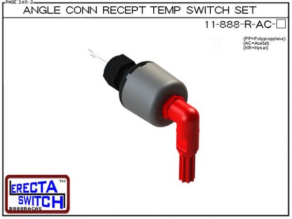 11-888-R-AC Bimetal Angle Connector Mounted Wiring Receptacle Temperature Switch Set (Acetal) - OEM 10 Pack -0