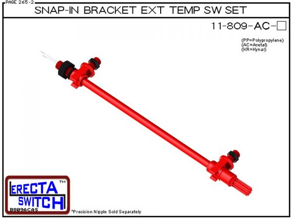 11-809-AC Snap-In Bracket Temperature Probe / Bimetal Temperature Switch Set (Acetal) - OEM 10 Pack-0
