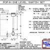 10-108-AC Pop-In Mount 1 Level Float Switch Set (Acetal) - OEM 10 Pack -6328