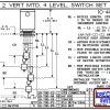 Diagram - 10-407 Flange Mounted Relay Housing Vertical Mounted Four Level Shielded Multi Level Switch Set features a 1-1/4" NPT Relay Housing providing a liquid tight chamber for your control relay or wire splices and and our unique flange nuts. Acetal Li