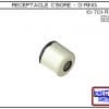 10-701-RS-KR Round  Wiring Receptacle with C’bore + O ring Wiring. (PVDF Kynar) - 10 Pack - Image 2