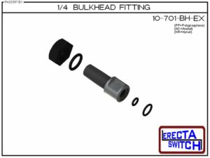 10-701-BH-KR ¼- 1/8 bulk head fitting (PVDF Kynar) - 10 pack - Image 4