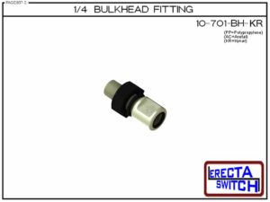 10-701-BH-KR ¼- 1/8 bulk head fitting (PVDF Kynar) - 10 pack - Image 2