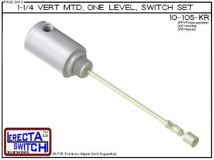 10-105-KR 1-1/4" NPT Relay Housing Vertical Mounted One Level extended Stem Level Switch Set (PVDF Kynar) - OEM 10 Pack - Image 2