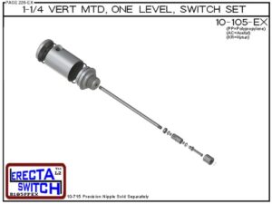 10-105-PP 1-1/4" NPT Relay Housing Vertical Mounted One Level extended Stem Level Switch Set (Polypropylene) - OEM 10 Pack - Image 4