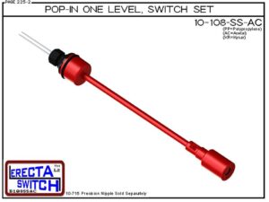 10-108-SS-AC Pop-In Mount 1 Level Shielded Float Switch Set  (Acetal) - Image 2