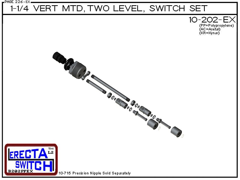 10-202-AC 1-1/4 Two Level Switch Set (Acetal) - OEM 10 Pack - Image 4