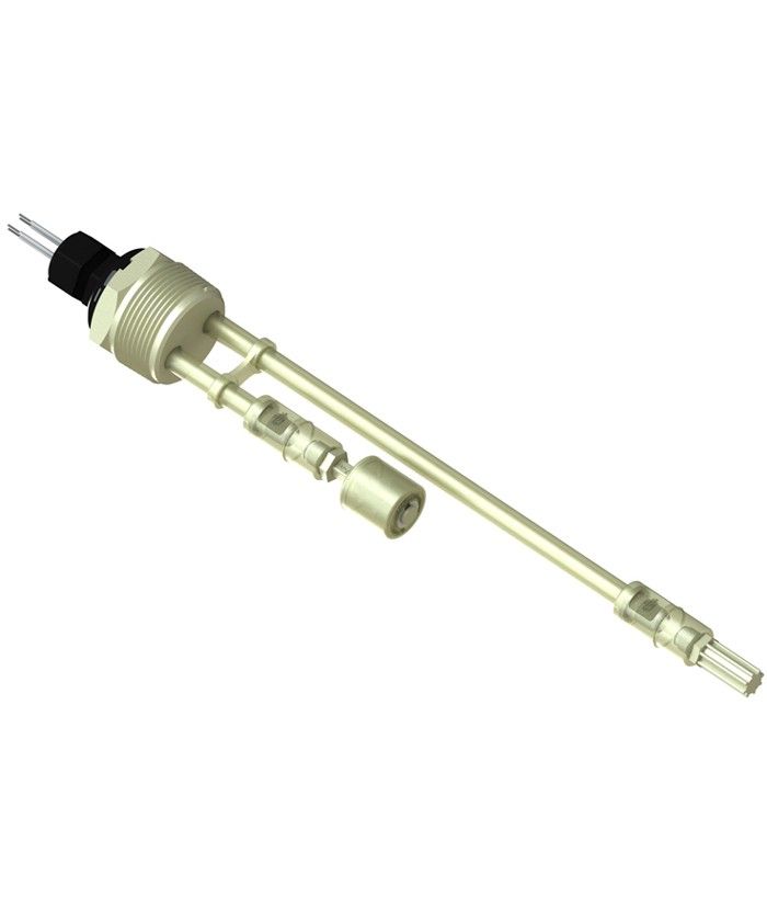 10-202T-KR 1-1/4 Vertical Mounted Combination Level Switch / Temperature Switch Set (PVDF Kynar)