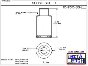 10-700-SS Slosh Shield (PVDF Kynar) - Image 2