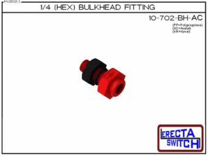 10-702-BH-AC ¼- 1/8 bulk head fitting (Acetal) - Image 2