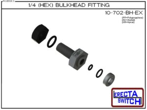 10-702-BH-KR ¼- 1/8 bulk head fitting (PVDF Kynar) - Image 4
