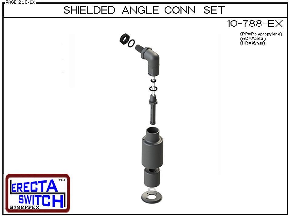 10-788-KR Shielded Angle Connector Side Mounted Level Switch Set (PVDF Kynar) - Image 4