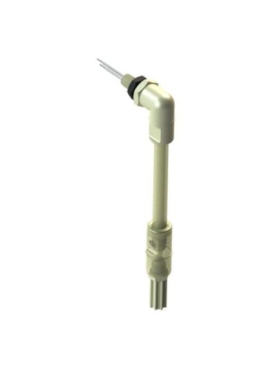 11-810-KR Angle Connector Mounted Extended Temperature Probe / Bimetal Temperature Switch Set (PVDF Kynar) - OEM 10 Pack