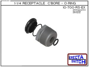 10-700-RS-AC  1-1/4  NPT C’bore + O ring Wiring Receptacle. (Acetal) - Image 4