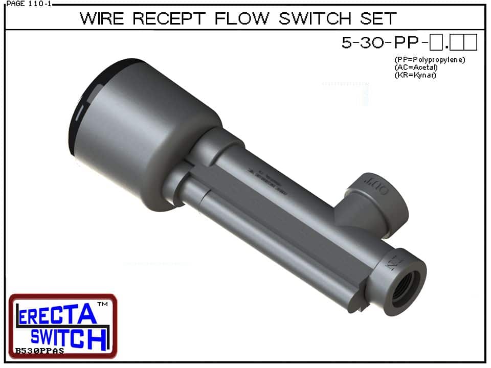 5-30-PP Wire Receptacle Flow Switch Set (Polypropylene) - Image 2