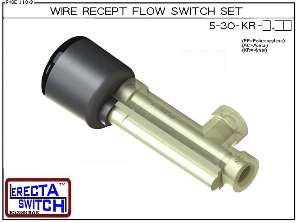 5-30-KR Wire Receptacle Flow Switch Set (PVDF Kynar) - Image 2
