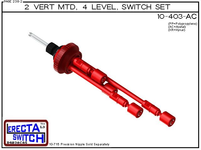 10-403-AC 2" MTD 4 Level Drum Level Switch Set - Image 2