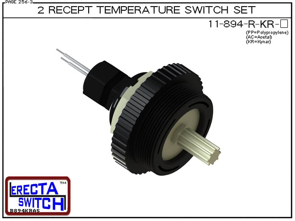 11-894-R-KR Bimetal 2" NPT Wire Receptacle Temperature Switch Set (PVDF Kynar) - OEM 10 Pack - Image 2