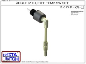 11-810-R-KR Angle Connector Mounted Receptacle Extended Temperature Probe / Bimetal Temperature Switch Set (PVDF Kynar) - OEM 10 Pack - Image 2