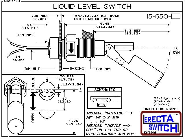 15-650-KR Side Mounted Level Switch - Image 3