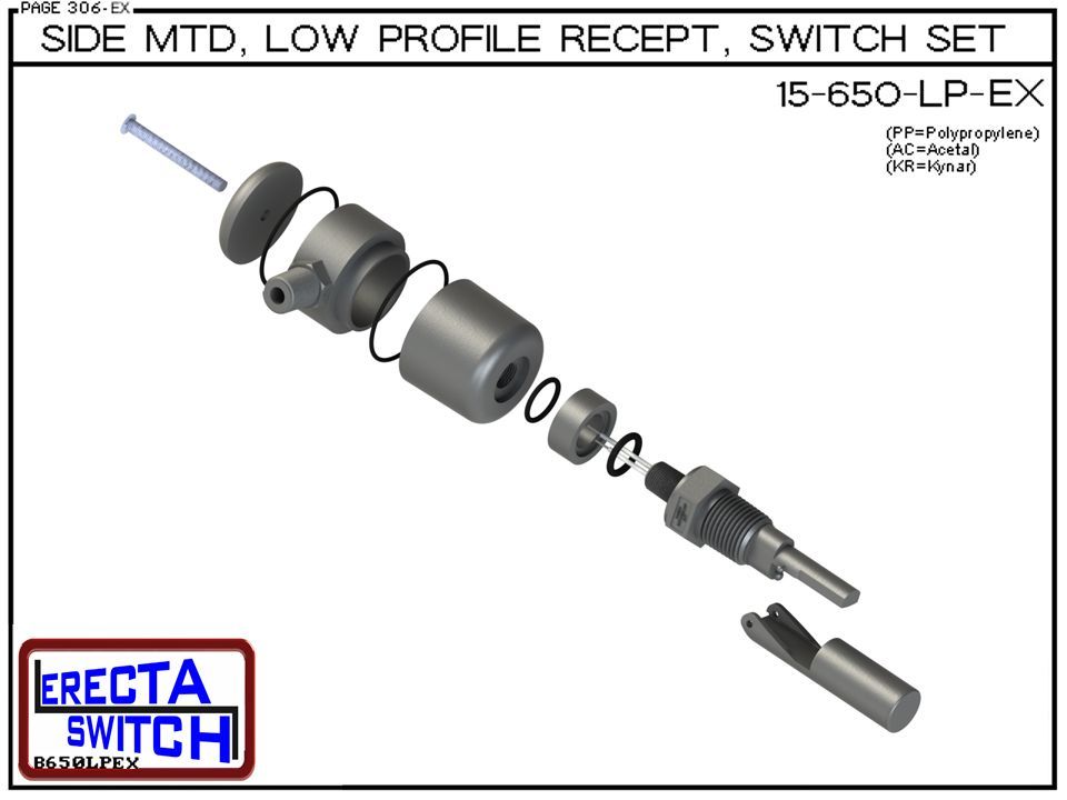15-650-LP-PP Side MTD Low Profile Recept Level Switch Set - Image 4